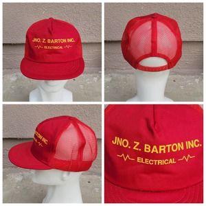 Vtg JNO. Z. BARTON INC. Electrical Trucker Hat